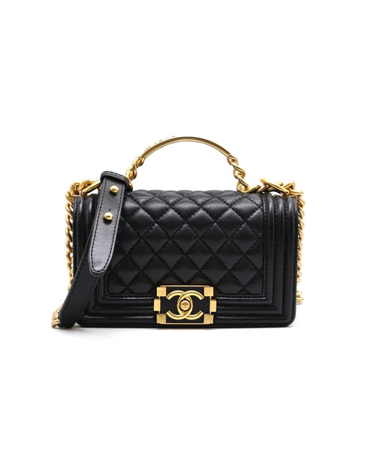 CHANEL 23B Handle boy 20  - 黑金