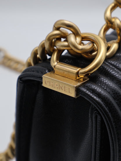 CHANEL 23B Handle boy 20  - 黑金