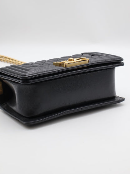 CHANEL 23B Handle boy 20  - 黑金