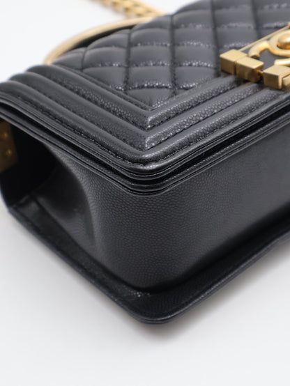 CHANEL 23B Handle boy 20  - 黑金