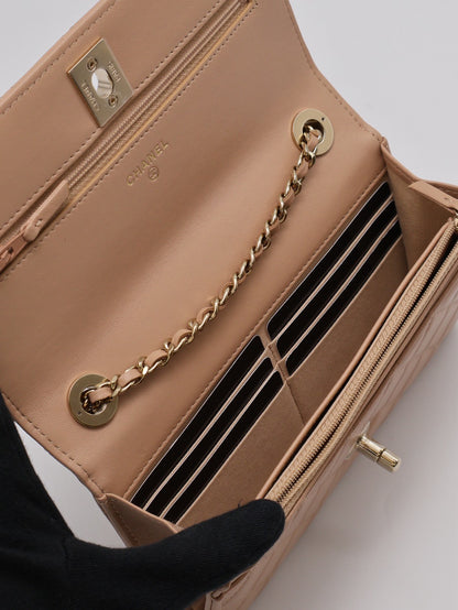 CHANEL 22S Trendy WOC - 奶茶金
