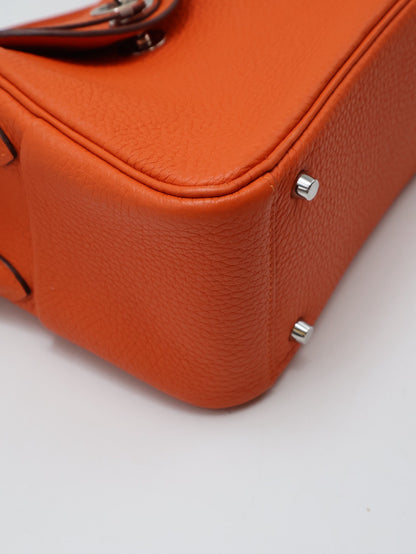 HERMES Mini Lindy - Capucine 9T 火焰橙銀 U