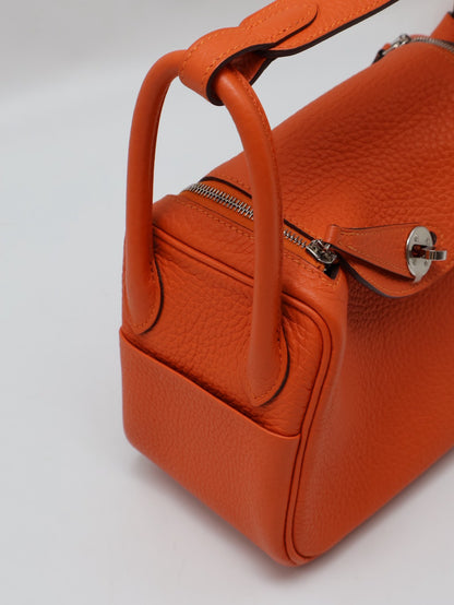 HERMES Mini Lindy - Capucine 9T 火焰橙銀 U