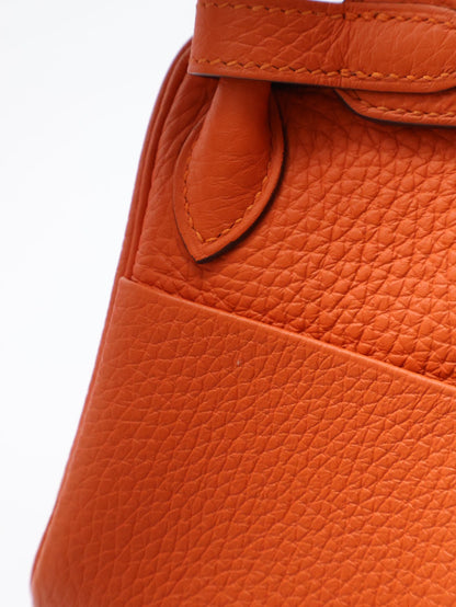 HERMES Mini Lindy - Capucine 9T 火焰橙銀 U
