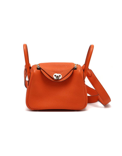 HERMES Mini Lindy - Capucine 9T 火焰橙銀 U