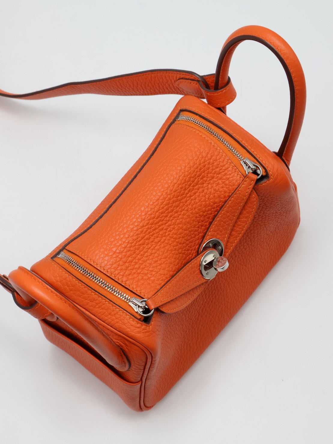 HERMES Mini Lindy - Capucine 9T 火焰橙銀 U