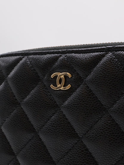 CHANEL 24A粒面牛皮貝殼包 - 黑金