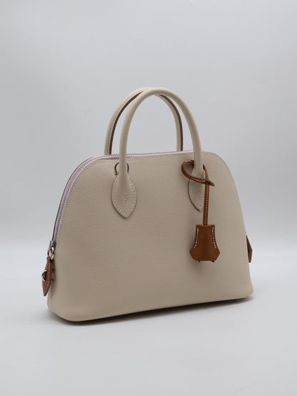HERMES Bolide 25 - Craie/Mauve Pale/Gold 奶昔白/夢幻紫/金棕銀 B