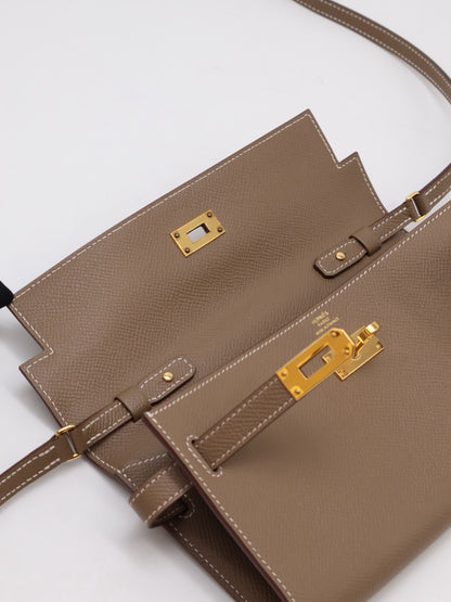 HERMES Kelly To Go - Etoupe 18 大象灰金 U
