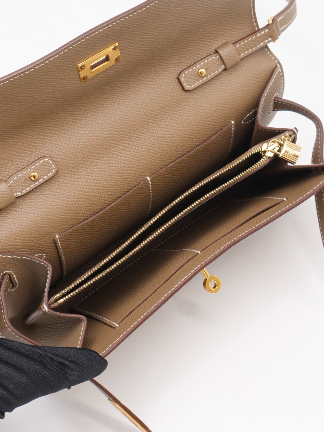 HERMES Kelly To Go - Etoupe 18 大象灰金 U