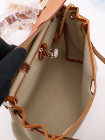 HERMES Herbag Zip 31 - Gold 米白/金棕琺瑯銀釦 B