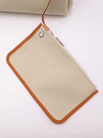HERMES Herbag Zip 31 - Gold 米白/金棕琺瑯銀釦 B