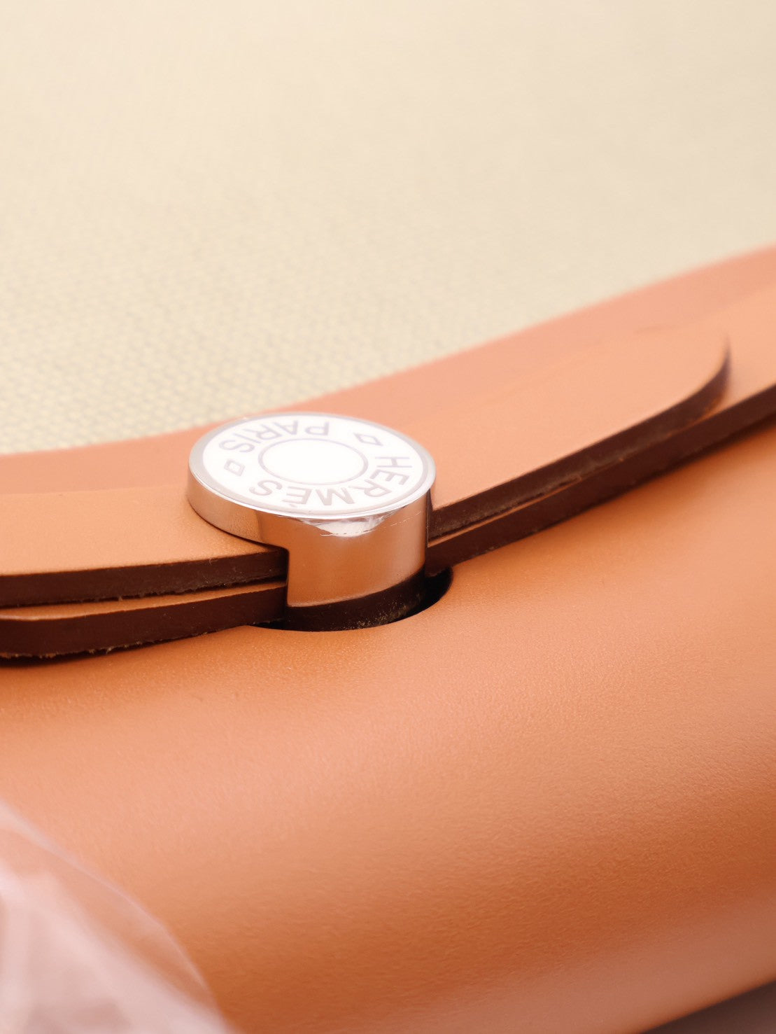 HERMES Herbag Zip 31 - Gold 米白/金棕琺瑯銀釦 B