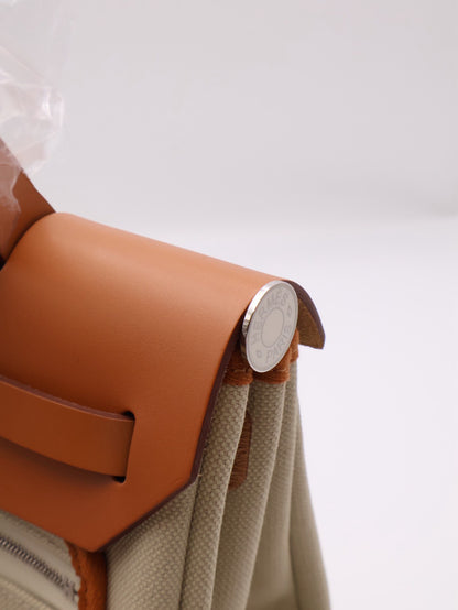 HERMES Herbag Zip 31 - Gold 米白/金棕琺瑯銀釦 B