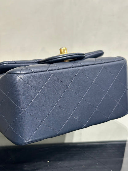 CHANEL 經典口蓋包方胖子 17 - 深藍金29開