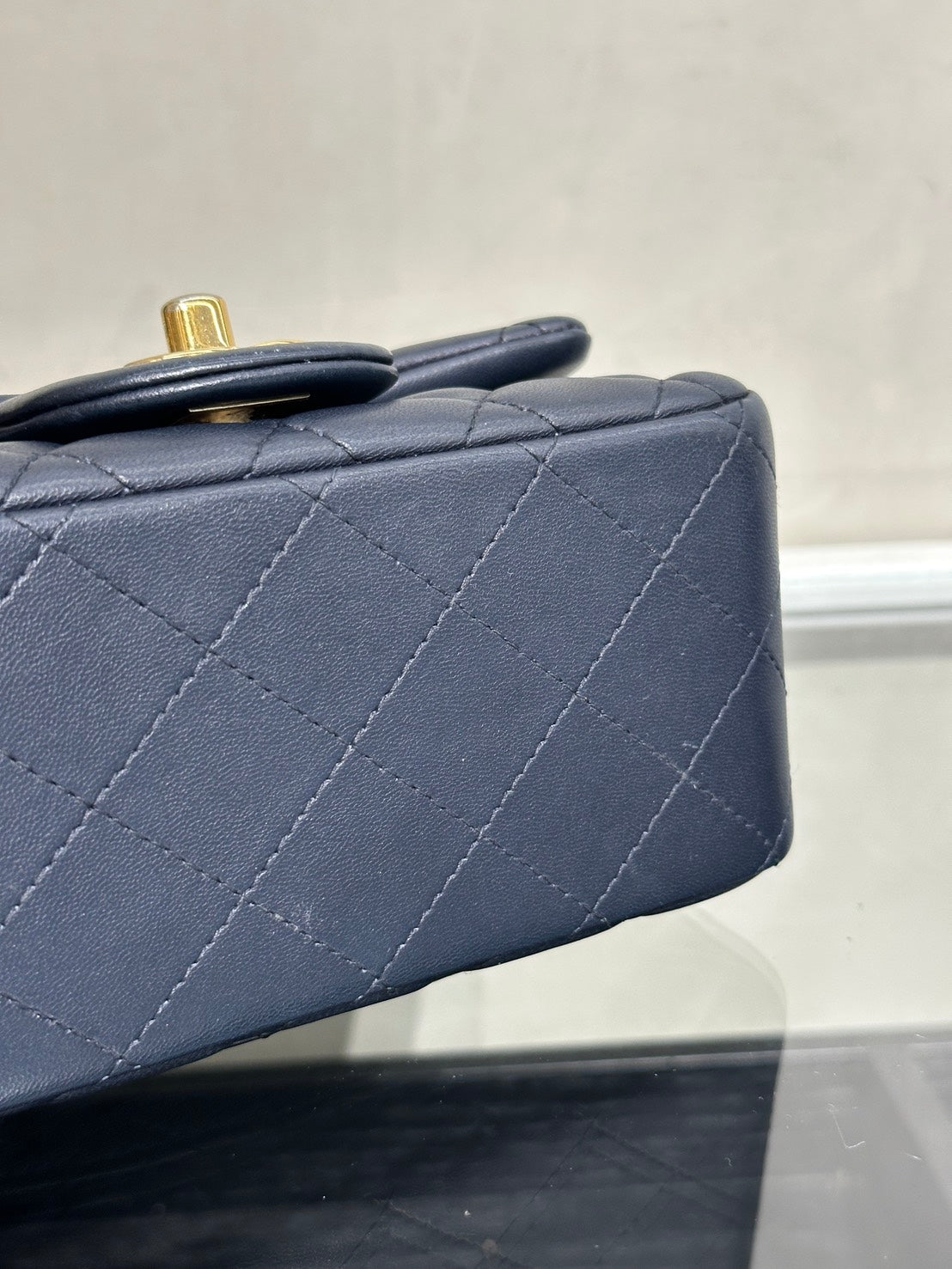CHANEL 經典口蓋包方胖子 17 - 深藍金29開