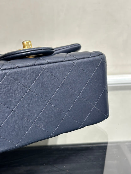 CHANEL 經典口蓋包方胖子 17 - 深藍金29開