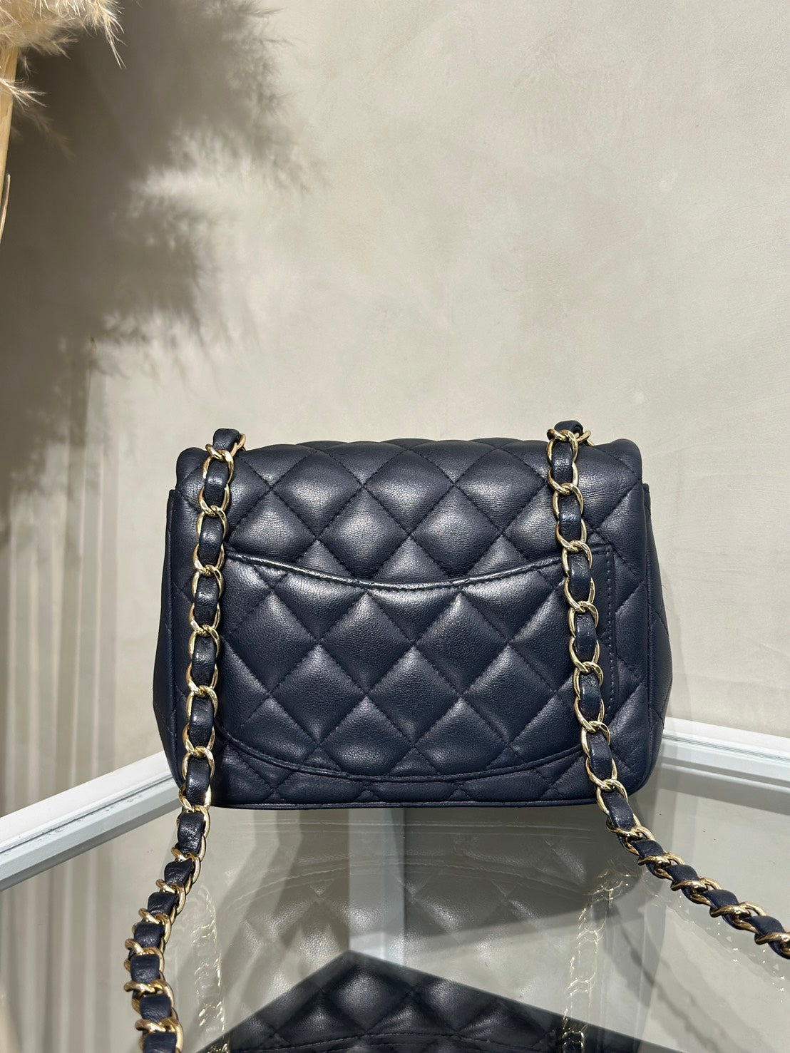 CHANEL 經典口蓋包方胖子 17 - 深藍金29開