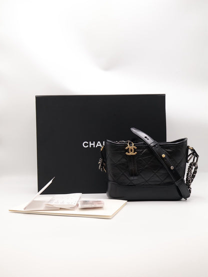 CHANEL 雙鍊條流浪包 - 小號黑30開