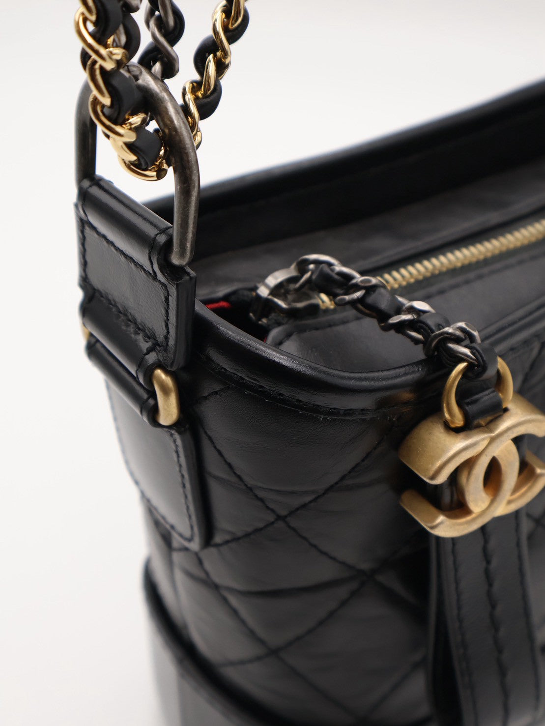 CHANEL 雙鍊條流浪包 - 小號黑30開