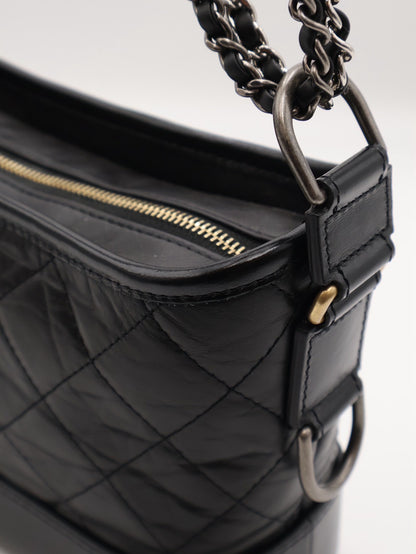 CHANEL 雙鍊條流浪包 - 小號黑30開