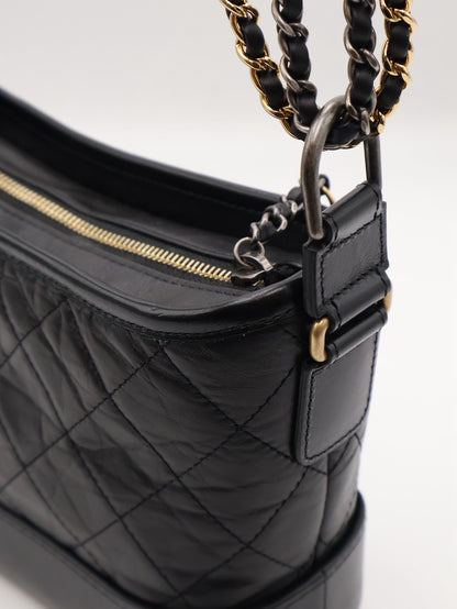 CHANEL 雙鍊條流浪包 - 小號黑30開