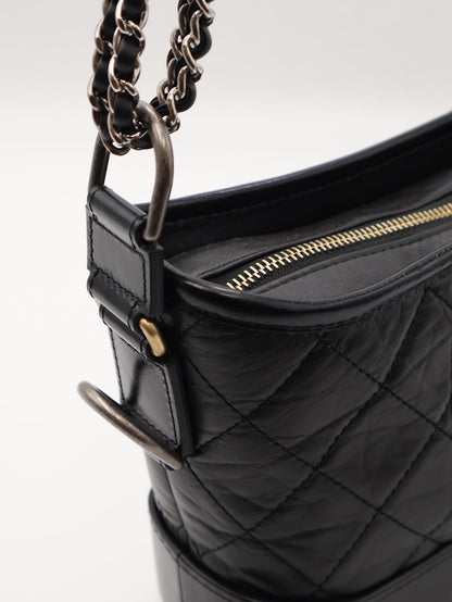 CHANEL 雙鍊條流浪包 - 小號黑30開