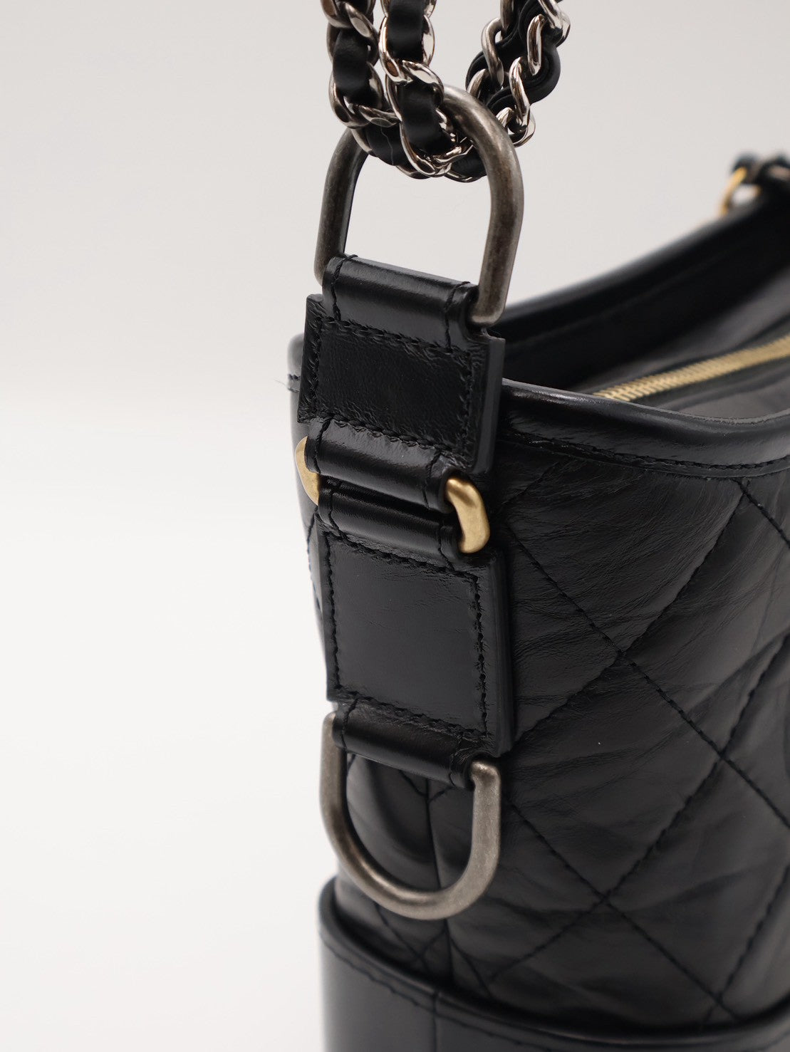CHANEL 雙鍊條流浪包 - 小號黑30開