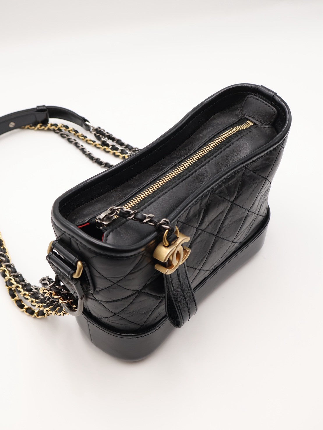 CHANEL 雙鍊條流浪包 - 小號黑30開