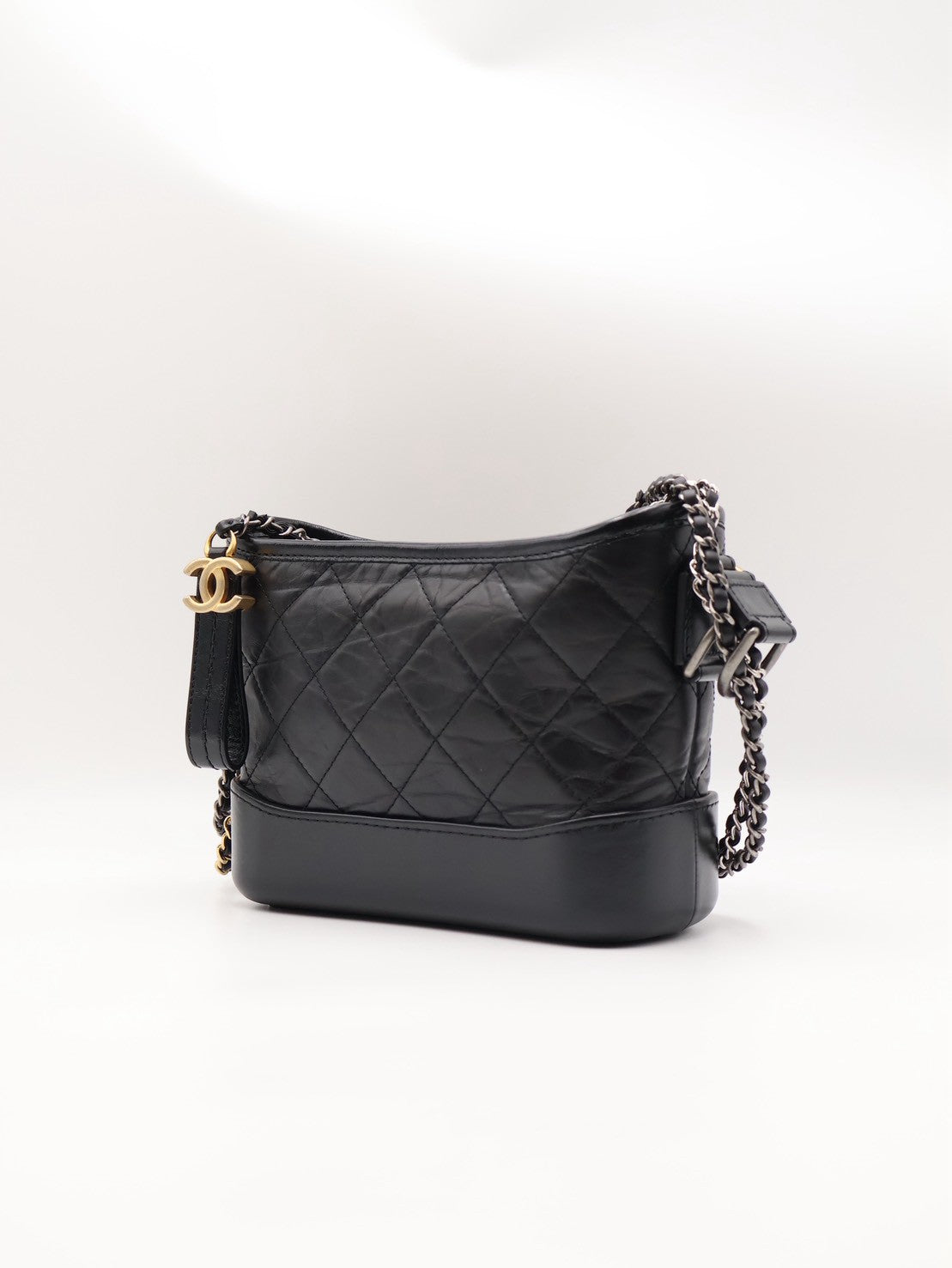 CHANEL 雙鍊條流浪包 - 小號黑30開