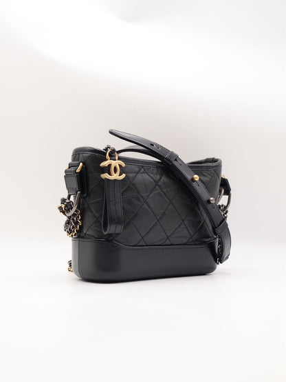 CHANEL 雙鍊條流浪包 - 小號黑30開