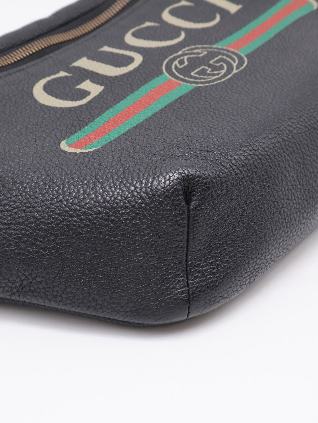 GUCCI Print復古胸包 - 大號黑
