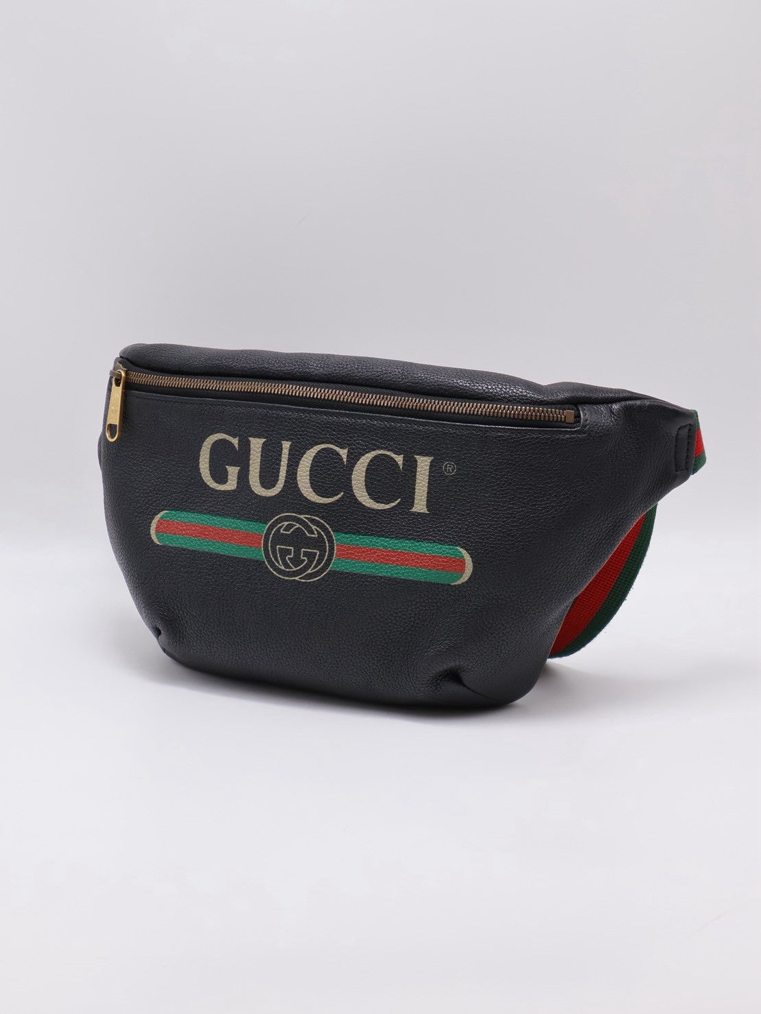 GUCCI Print復古胸包 - 大號黑