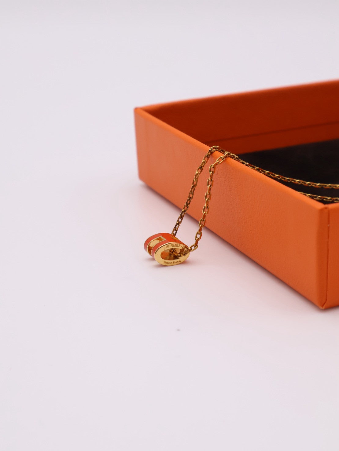 HERMES Mini Pop H項鍊 - 愛馬仕橘金