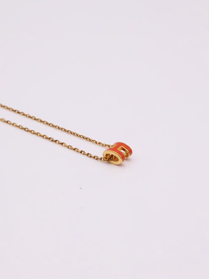 HERMES Mini Pop H項鍊 - 愛馬仕橘金