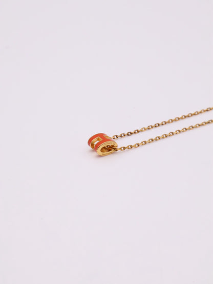 HERMES Mini Pop H項鍊 - 愛馬仕橘金