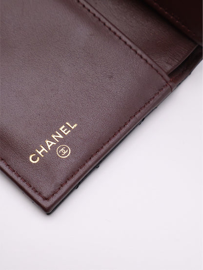 CHANEL 經典粒面牛皮中夾 - 黑金