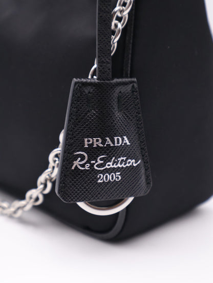 PRADA 經典三合一尼龍斜背包 - 黑銀