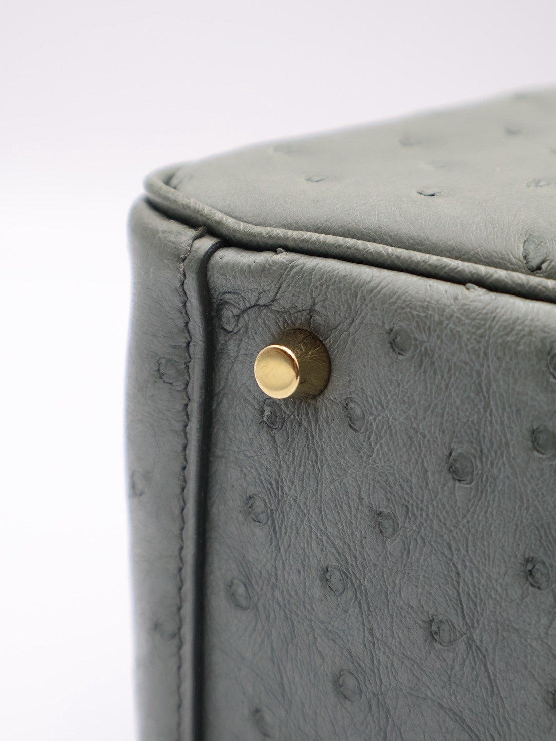 HERMES Mini Lindy - Vert Amande 63 鴕鳥皮杏仁綠金 U