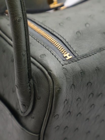 HERMES Mini Lindy - Vert Amande 63 鴕鳥皮杏仁綠金 U