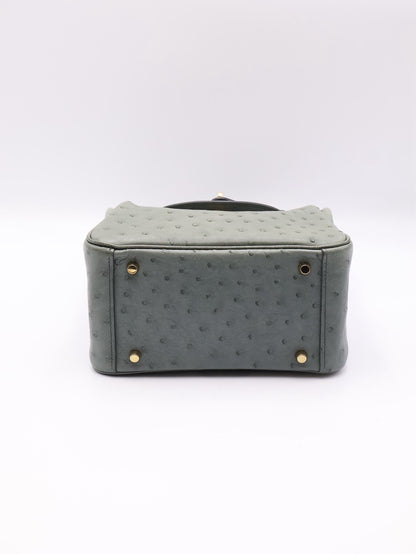 HERMES Mini Lindy - Vert Amande 63 鴕鳥皮杏仁綠金 U