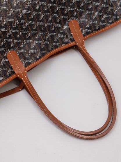 GOYARD 經典亞麻帆布Tote - 小號棕