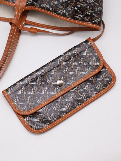 GOYARD 經典亞麻帆布Tote - 小號棕
