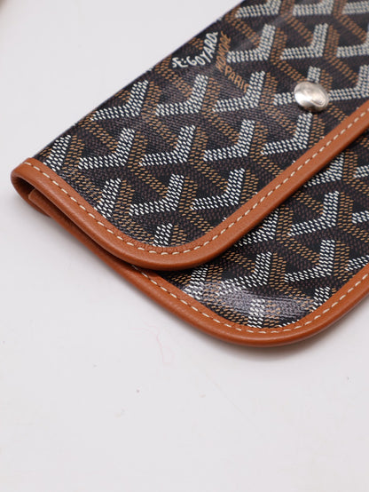 GOYARD 經典亞麻帆布Tote - 小號棕