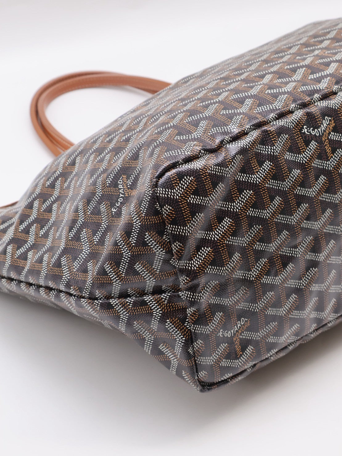 GOYARD 經典亞麻帆布Tote - 小號棕
