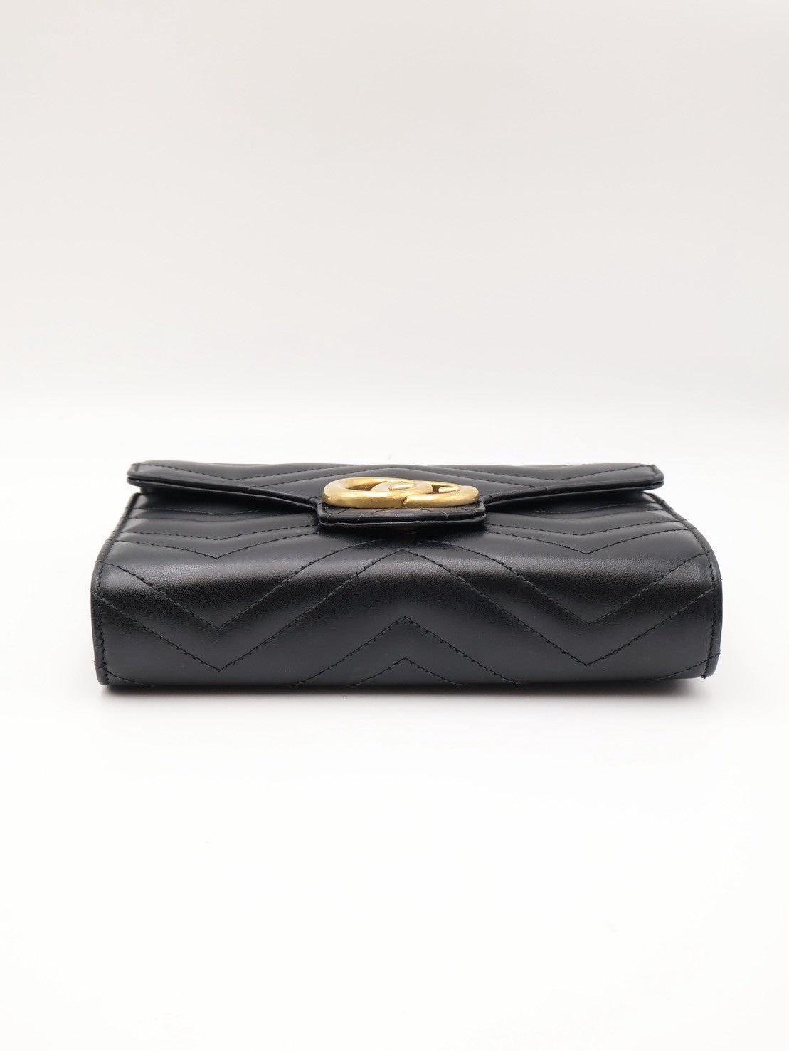 GUCCI Marmont Matelasse風琴WOC - 黑金