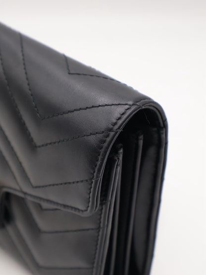 GUCCI Marmont Matelasse風琴WOC - 黑金