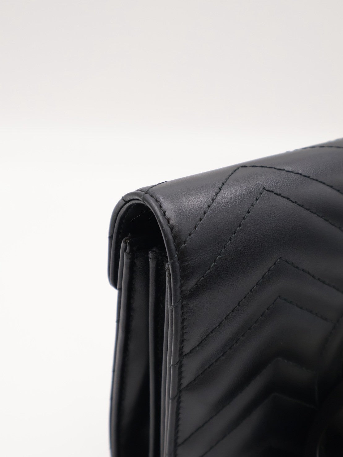 GUCCI Marmont Matelasse風琴WOC - 黑金