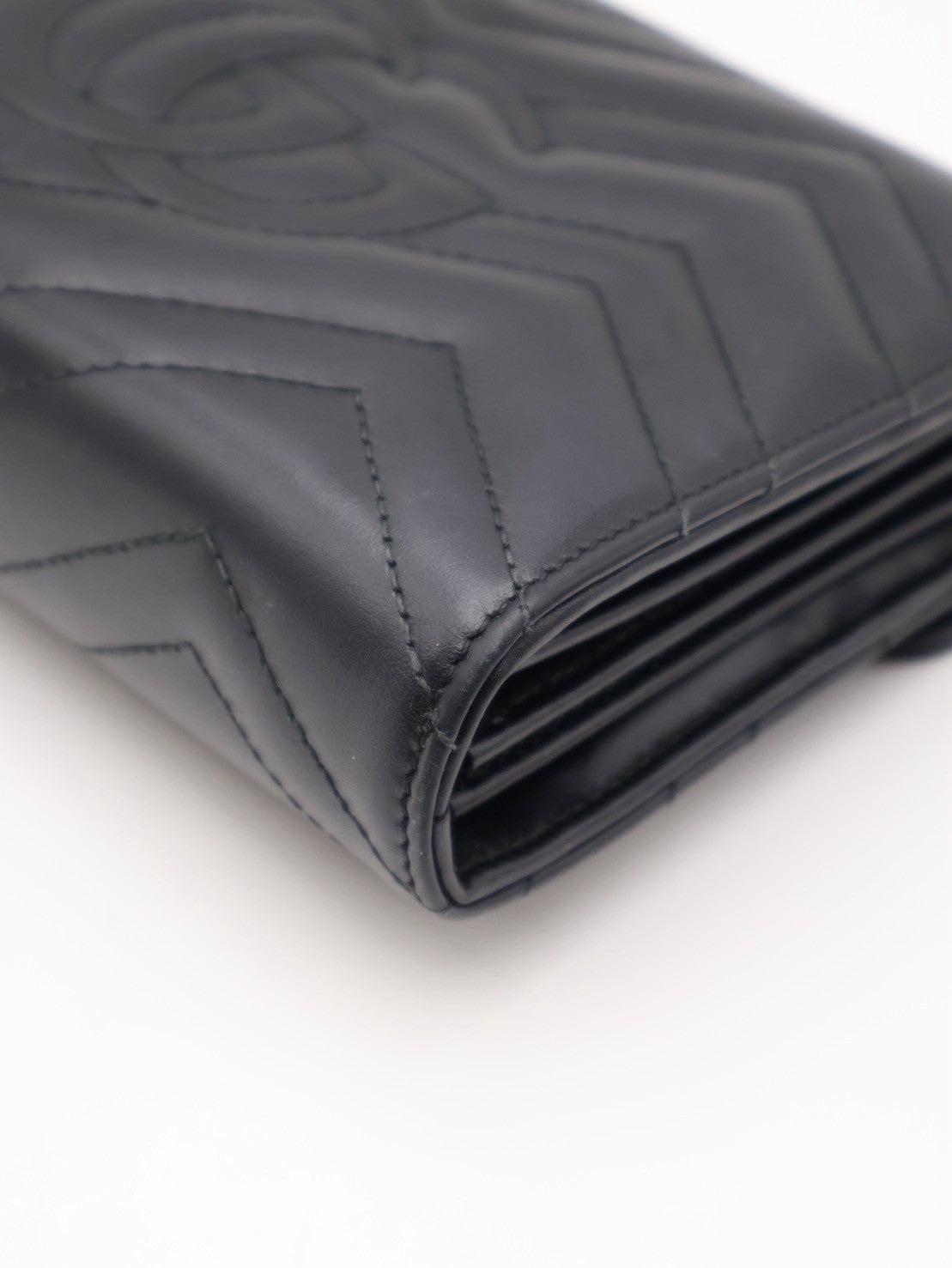GUCCI Marmont Matelasse風琴WOC - 黑金