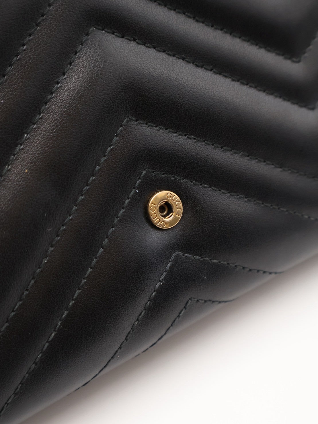GUCCI Marmont Matelasse風琴WOC - 黑金